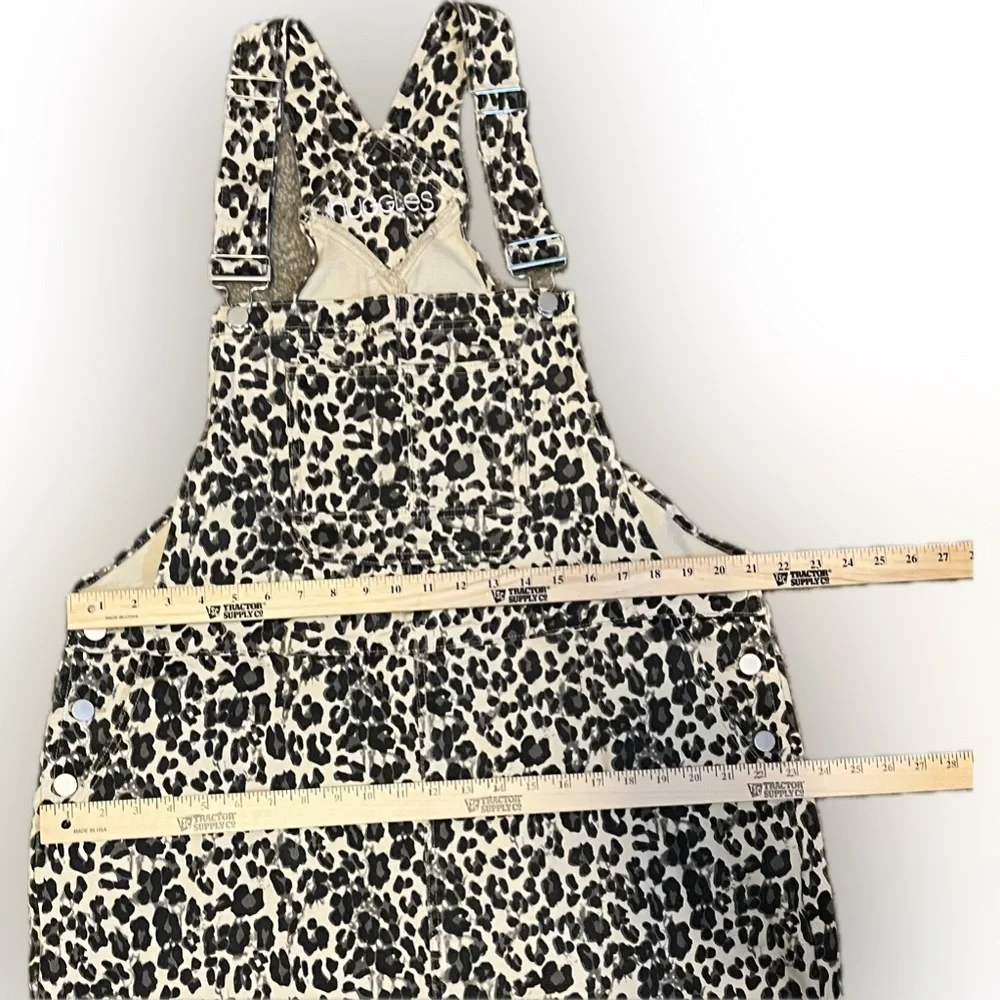 Nuggles Denim Leopard Print Overall Dress size XXL - Picture 10 of 16